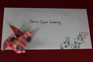 Emily's letter envelope