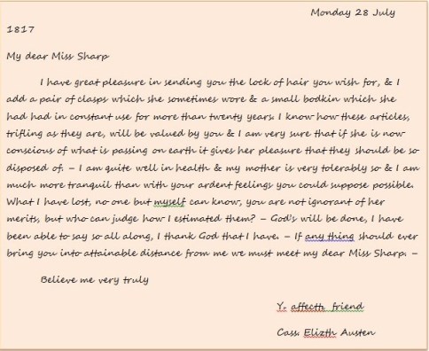 Letter from Cassandra to Anne (2)