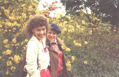 Michèle Roberts (left) and Sarah LeFanu (right) at Sissinghurst in 1981.