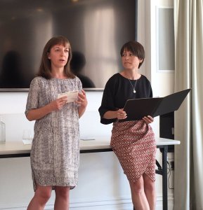 Emma (left) and Emily talking about female literary friendship (Image by Jonathan Ruppin)